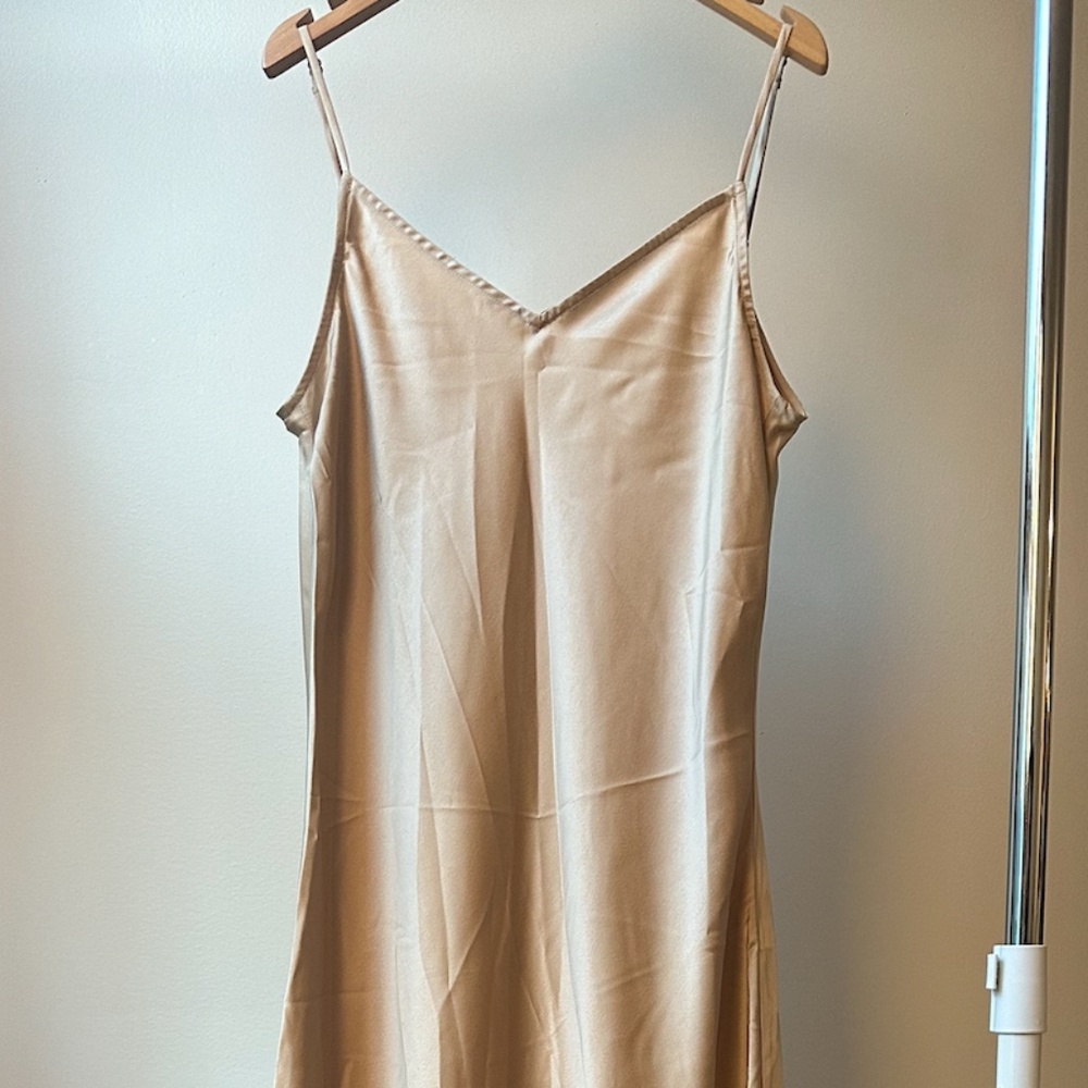 NWT - Lattelier Slip Cami Midi Dress, Colour Light Camel, Size XS